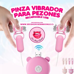 Pinza Vibrador para Pezones Recargable Usb